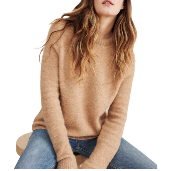 JENNI KAYNE Puffy Crewneck Wool Alpaca SweaterS